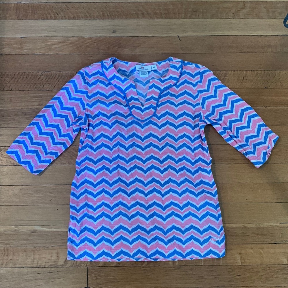 EUC Vineyard vines 3/4 sleeve lightweight tunic top